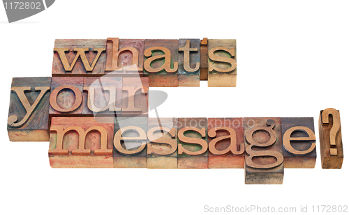 Image of what is your message question