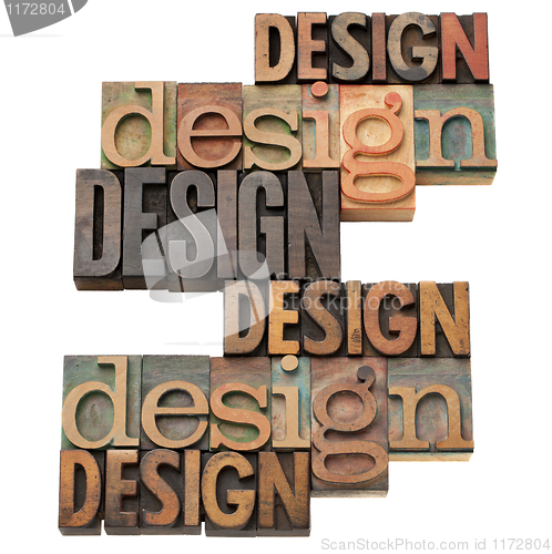 Image of design word collage