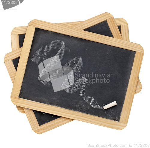 Image of chalk smudge on slate blackboard