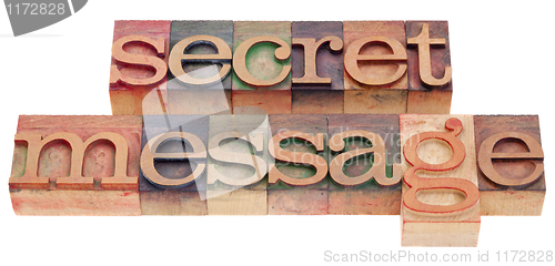 Image of secret message in letterpress type