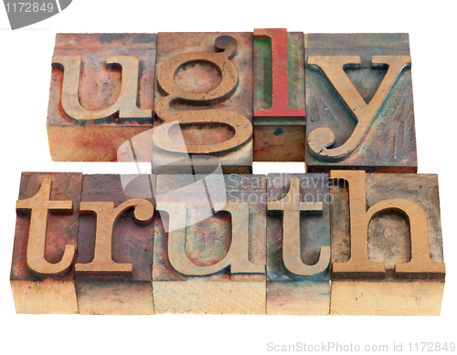 Image of ugly truth in letterpress type