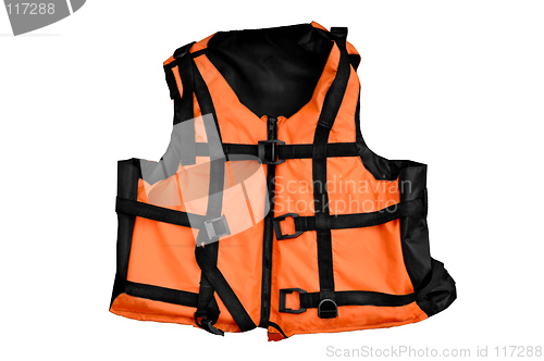 Image of Orange life vest isolated