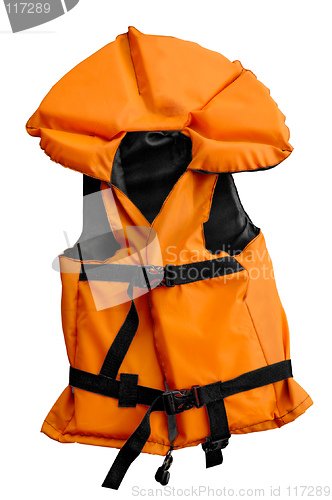 Image of Orange small life vest isolated