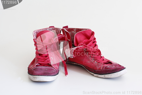 Image of Old sneakers red