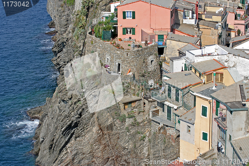 Image of Houses at the edge of the cliff.