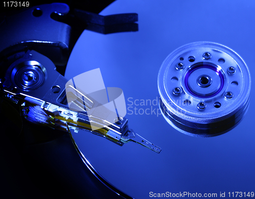 Image of hard disk closeup