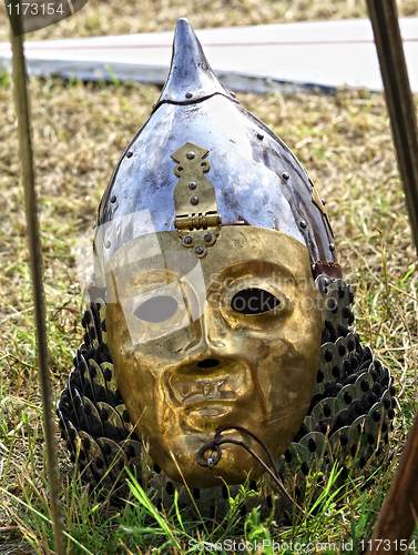 Image of golden helmet