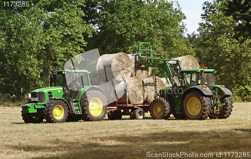 Image of green tractors