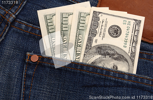 Image of dollar in pocket