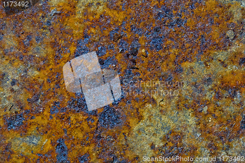 Image of grunge rusty metal plate 