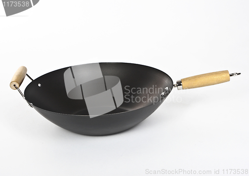 Image of wok isolated on white background