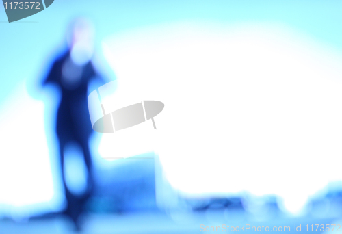 Image of man abstract blurry  background
