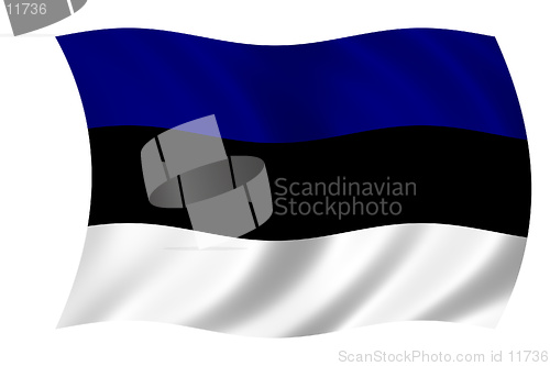 Image of waving flag of estonia