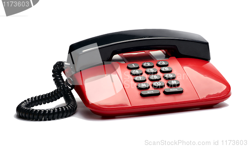 Image of Desktop wired telephone, isolated