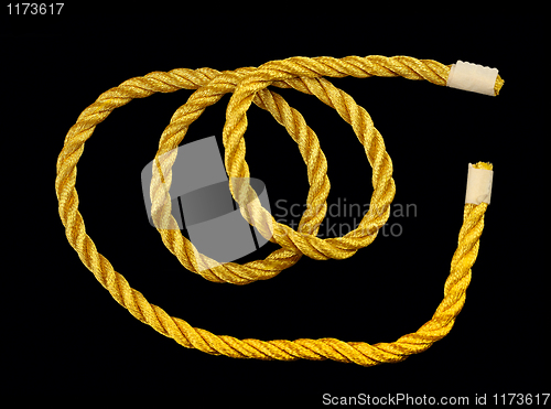 Image of Gold lace on a black background.