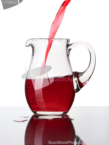 Image of Glass pitcher, isolated.