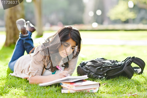Image of Asian student on campus