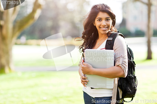 Image of Asian student on campus