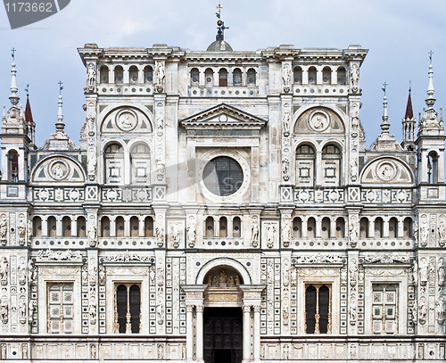 Image of Front detail charterhouse of pavia