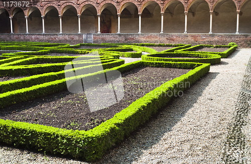 Image of Inner garden chartreuse monastery