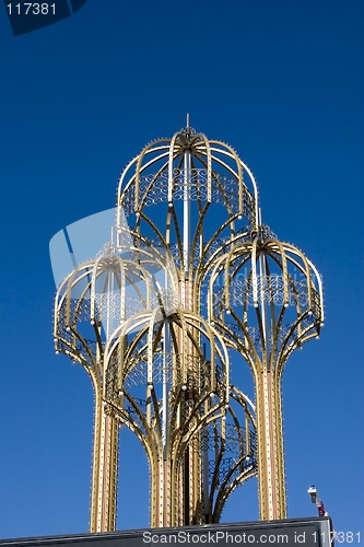 Image of Four Metal Umbrellas with Bulbs Las Vegas