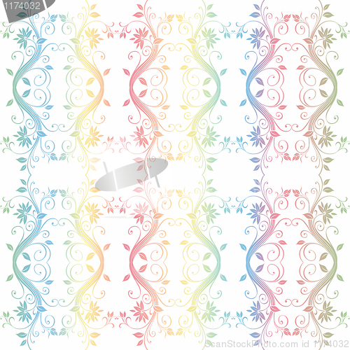 Image of Colorful seamless floral pattern