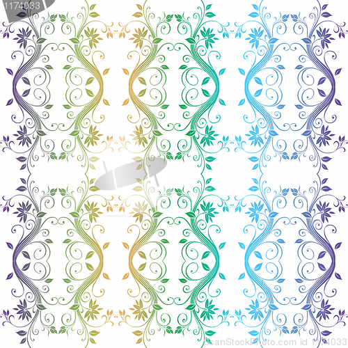 Image of Colorful seamless floral pattern