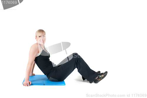 Image of Fitness instructor  isolated on white