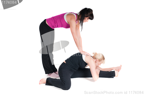 Image of Fitness instructors  isolated on white