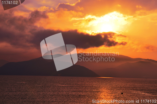 Image of Sunrise at seashore