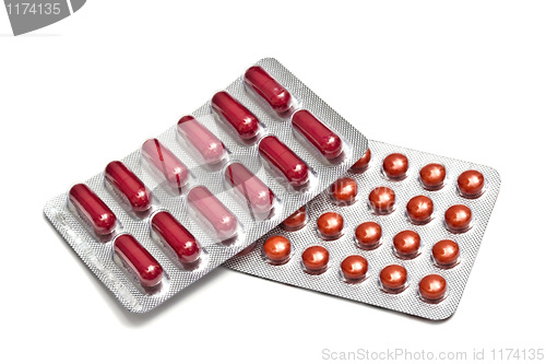 Image of Red pills and capsules