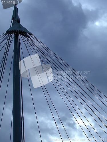 Image of Top of the bridge at night