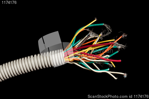 Image of torn apart cable