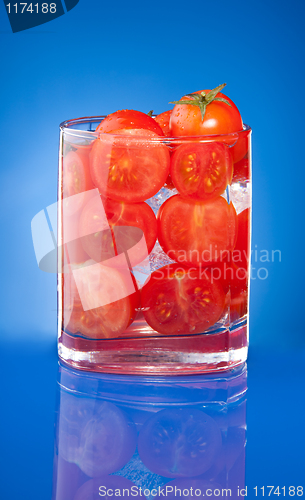 Image of Glass with tomato juice allegory