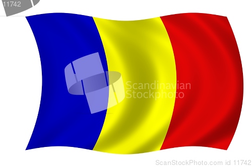 Image of waving flag of romania