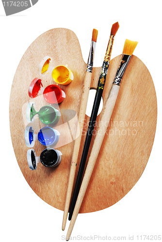 Image of artist's wooden  palette