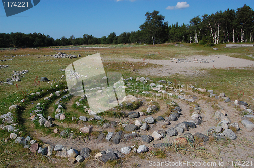 Image of stone labyrinth for meditation