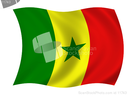 Image of waving flag of senegal