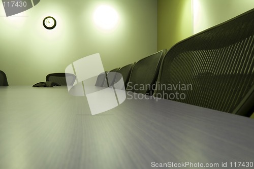 Image of Chairs in a Row in the Conference Room