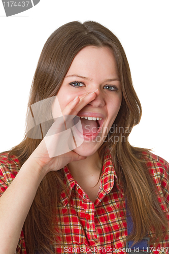 Image of Screaming young woman