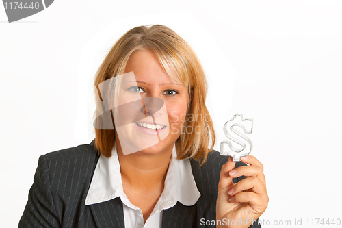 Image of Businesswoman with dollar sign