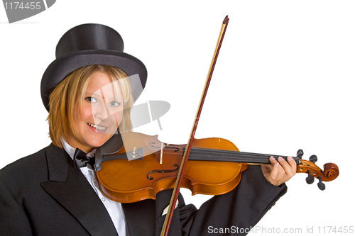 Image of Young female violinist