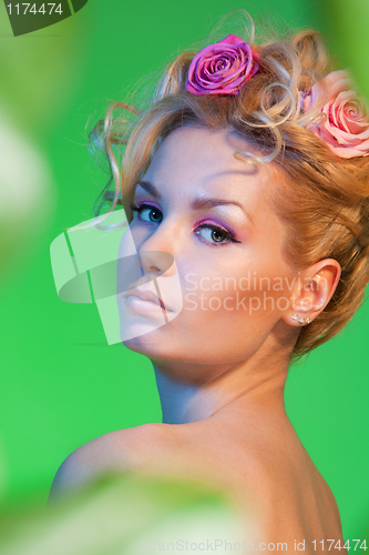 Image of Blond curly girl