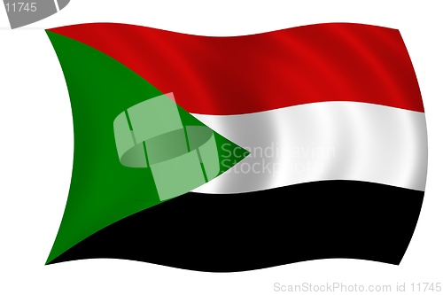 Image of waving flag of sudan