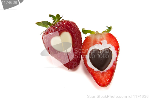 Image of One and a half strawberry