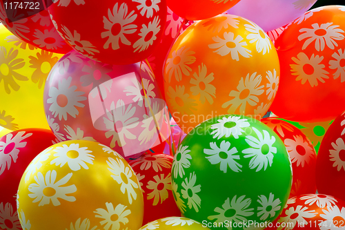 Image of Colourful air balloons.