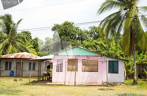 Image of colorful building mini market Corn Island Nicaragua