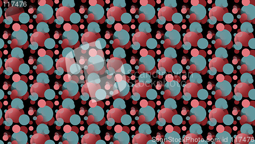 Image of Colourful background with balls and bubbles