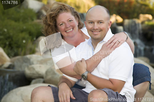 Image of Attractive Couple Portrait in Park