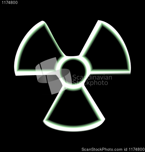 Image of Illustration the warning symbol of radioactive hazard